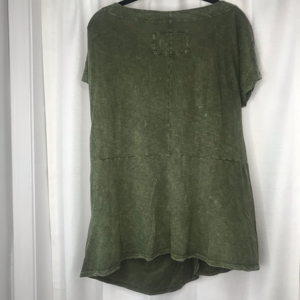 NWT Anthropologie Green Acid Short Sleeve Top - Picture 16 of 16